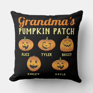Großmutter-Pumpkin-Patch Custom-Grandkids-Namen Kissen