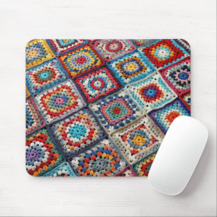 Großmutter-Quadrat-Häkeldecke Mousepad