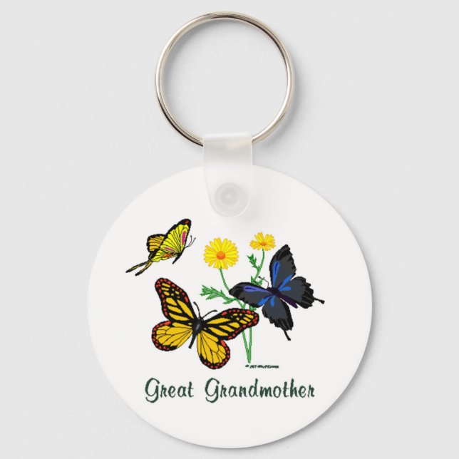 Großmutter-Schmetterlinge Schlüsselanhänger (Vorderseite)