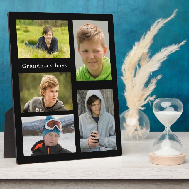 Großmutter Schwarze Enkelkinder Foto Jungen Fotoplatte (Seite)