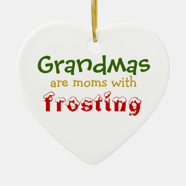 Großmütter sind Mammen mit Zuckergusse Keramikornament (Vorne)