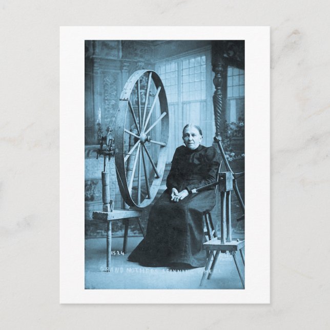 Großmutter-Spinnrad Louis Pesha Postkarte (Vorderseite)