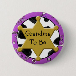 Großmutter to Be Blue Bandanna Baby Showknopf Button