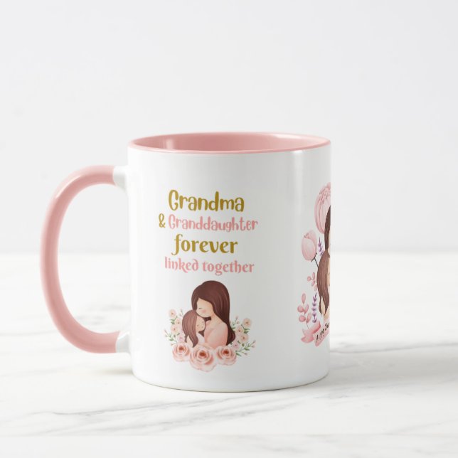 Großmutter und Großtochter für immer verbunden Tasse (Links)
