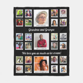 Großmutter und Großvater Familie FotoCollage Fleecedecke