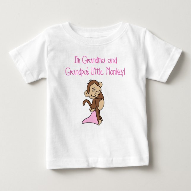Großmutter und Großvater-kleiner Affe Baby T-shirt (Vorderseite)