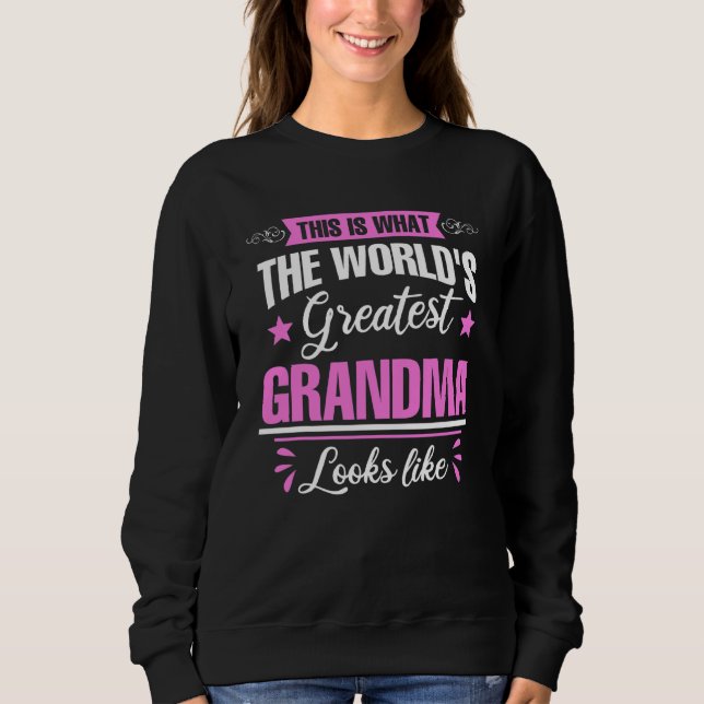 Großmutter-Welt sieht aus wie Mo Sweatshirt (Vorderseite)