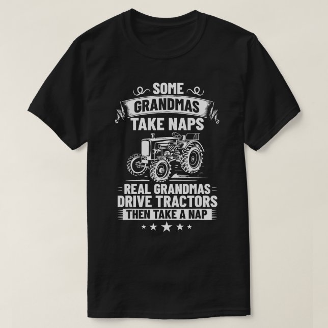 Großmutter zitiert Bauernmaschinen-Traktor Fa. T-Shirt (Design vorne)