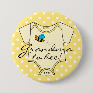 Großmutter zum Bienen-Gelb und dem Weiß Button