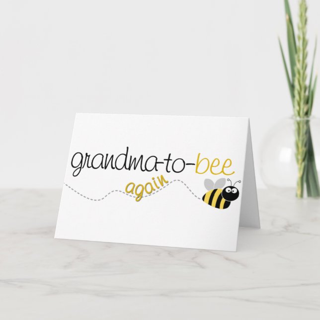 Großmutter zum Bienen-wieder T - Shirt Karte (Vorderseite)