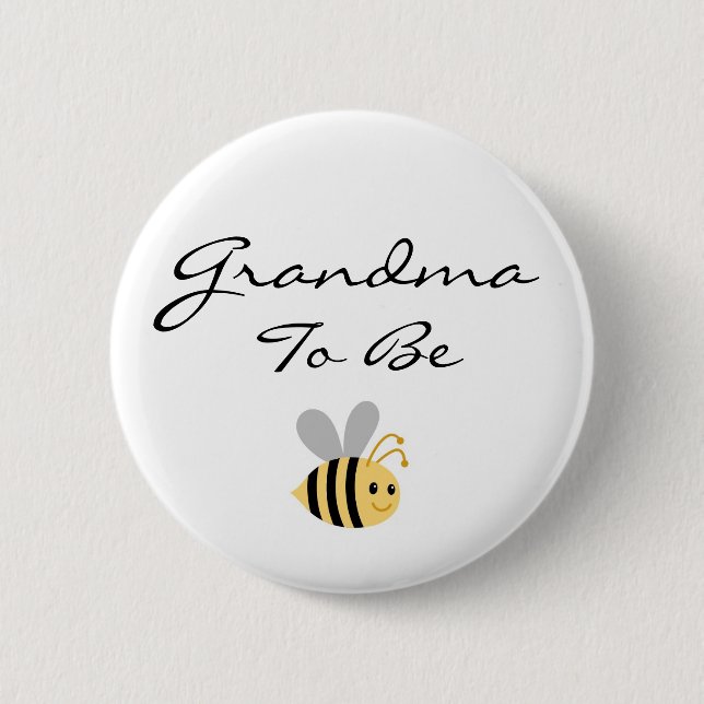 Großmutter, zum Hummel-Bienen-Button zu sein Button (Vorderseite)