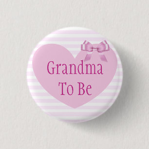Großmutter, zum rosa Bogen-Babyparty-Knopf zu sei Button