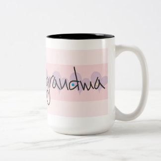 Großmutterkaffee-Tasse mit Herzen Zweifarbige Tasse