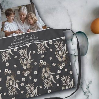 Großmutters Küche Foto-Collage Namen Botanisch Schürze