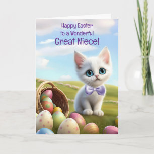 Großnichte Frohe Ostern Süße Katze Karte
