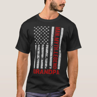 Großpa American Flag Man Myth Legend Pullover