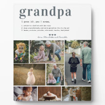GroßPA-Definition | 8 Foto Personalisiert Plaque