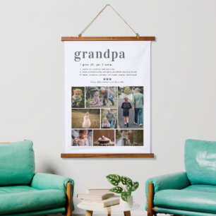 GroßPA-Definition   8 FotoCollage Wandteppich Mit Holzrahmen