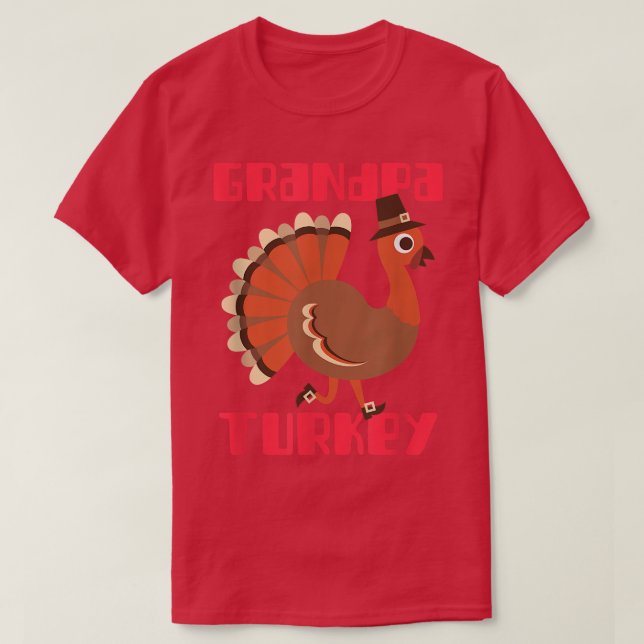 Großpa Türkei Glückwunsch Thanksgiving Matching Tü T-Shirt (Design vorne)