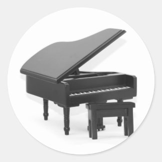 Großpiano-Aufkleber Runder Aufkleber
