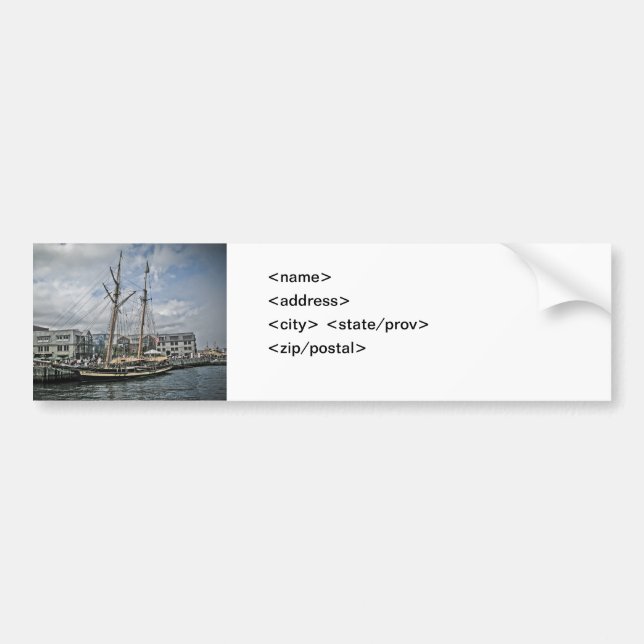 Großschiff in Halifax Autoaufkleber (Vorne)