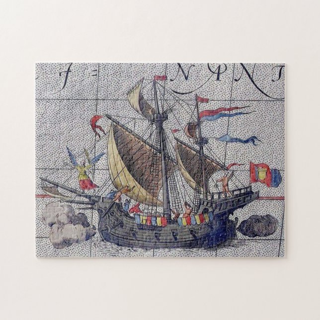 Großschiff und Karte des Pazifischen Ozeans (Horizontal)