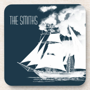 Großschiff und Wolken Getränkeuntersetzer