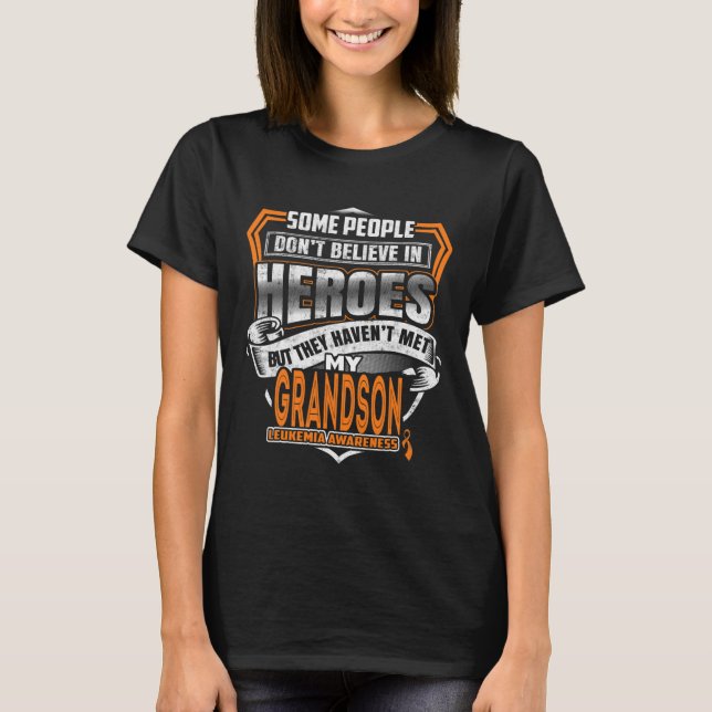 Großsons Kampf ist mein Kampf gegen Leukämie Bewus T-Shirt (Vorderseite)
