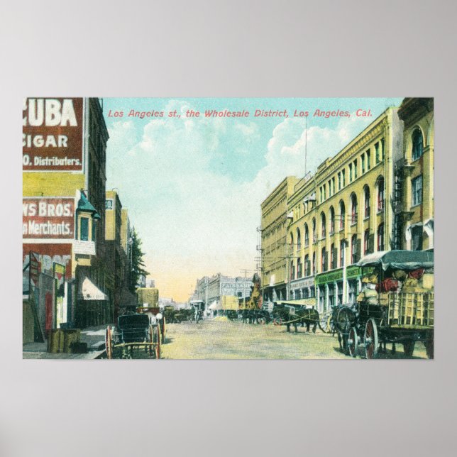 Großstadtszene in Los Angeles Street Poster (Vorne)
