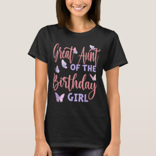 Großtante des Geburtstagsmädchens Schmetterlingsfa T-Shirt