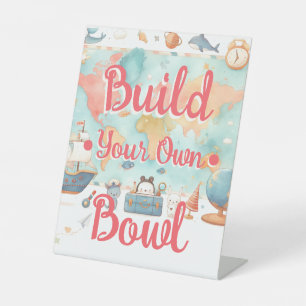 Größte Abenteuer-Karte Mädchen Baby Shower Schale Sockelschild
