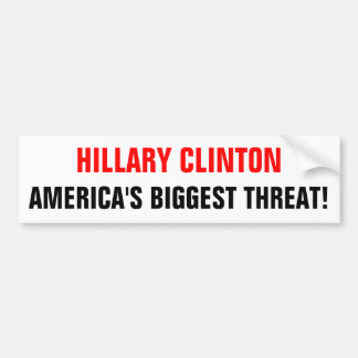GRÖSSTE DROHUNG HILLARYCLINTON_AMERICAS! AUTOAUFKLEBER