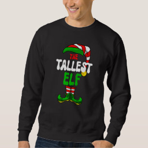 Größte Elf Pyjama passende Gruppe Weihnachten Holi Sweatshirt