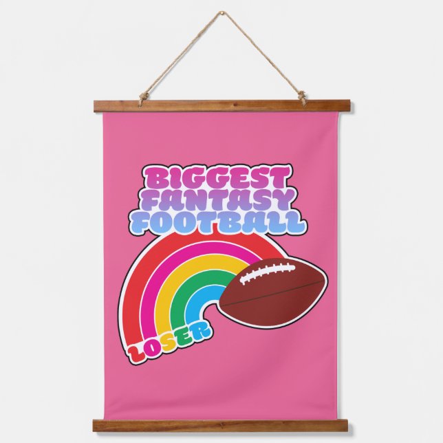 Größte Fantasy Football Loser Strafe Wandteppich Mit Holzrahmen (Vorderseite)