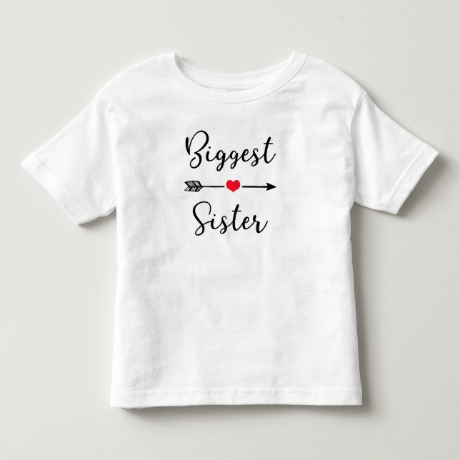 Größte Schwester ~ Schwester Designs Kleinkind T-shirt (Vorderseite)