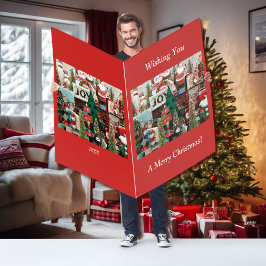 GRÖSSTE Weihnachtskarte Kindername Santa Sleigh