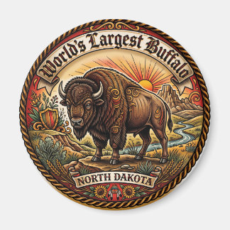 Größter Büffel der Welt USA Magnet
