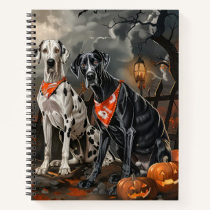 Größter Däne Halloween Gruselig Notizbuch