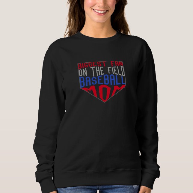 Größter Fan auf der Mama Baseball Bekleidung Swe Sweatshirt (Vorderseite)