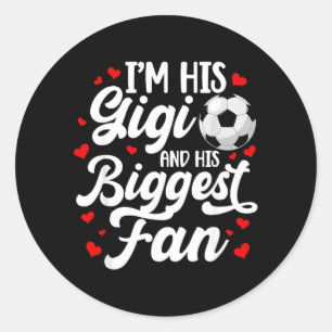 Größter Fan Fußball Gigi eines Fußballspielers Gig Runder Aufkleber