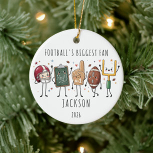 Größter Fußball-Fan-Kinder-Schmuck Keramik Ornament