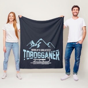 Größter Schlittenfahrer der Welt Wintersport Fleecedecke
