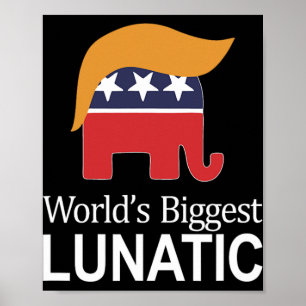 Größter Verrückter der Welt - Anti Trump -  Poster