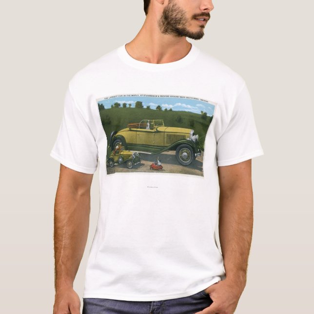 Größtes Auto in der Welt, Studebaker Prüfung T-Shirt (Vorderseite)