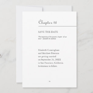 Größtes Kapitel unseres Lebens Buchformat Save The Date