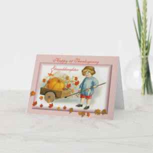 Großtochter 1. Erntedank Feiertagskarte