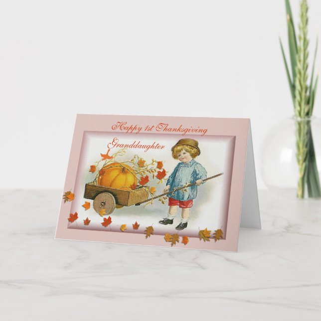 Großtochter 1. Erntedank Feiertagskarte (Vorderseite)