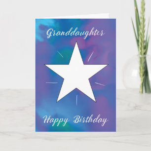 Großtochter Birthday White Shining Star Karte