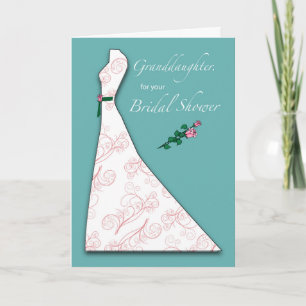 Großtochter Brautparty Dress Silhouette Aquamarin Einladung