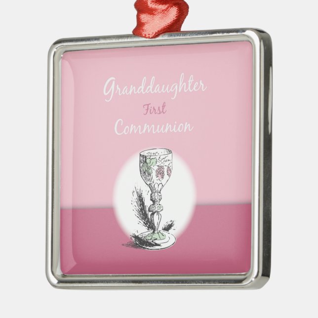 Großtochter First Communityrosa, Chalice Ornament Aus Metall (Links)
